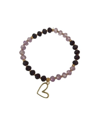 pulsera corazon amatista