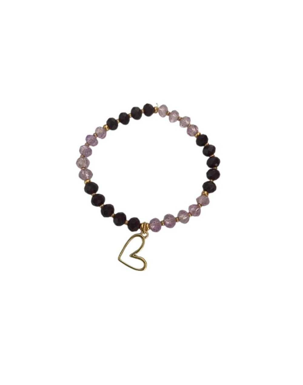 pulsera corazon amatista