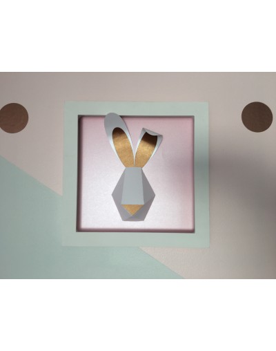 Cuadro decorativo conejo 3D