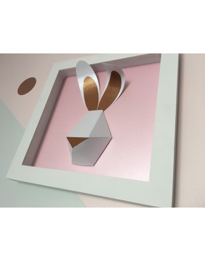 Cuadro decorativo conejo 3D