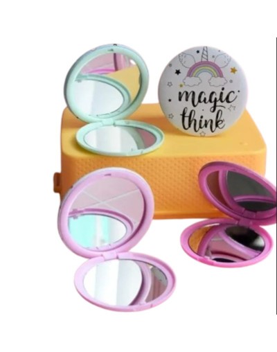 espejo de bolsillo doble redondo