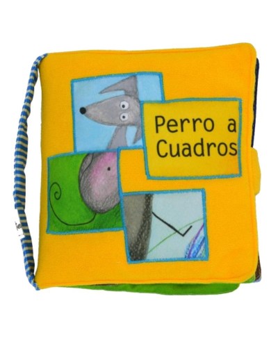 Libro en Tela Perro a Cuadros En Tela