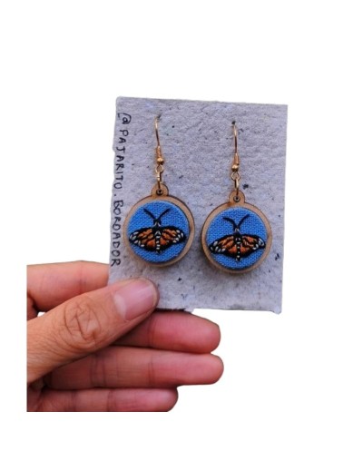 Aretes Mariposa Tigre alas largas