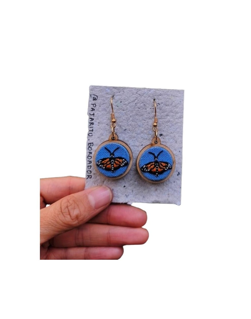 Aretes Mariposa Tigre alas largas