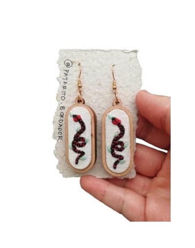 Aretes serpiente sabanera