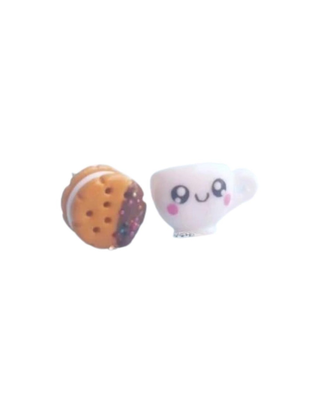 Aretes cafe galleta