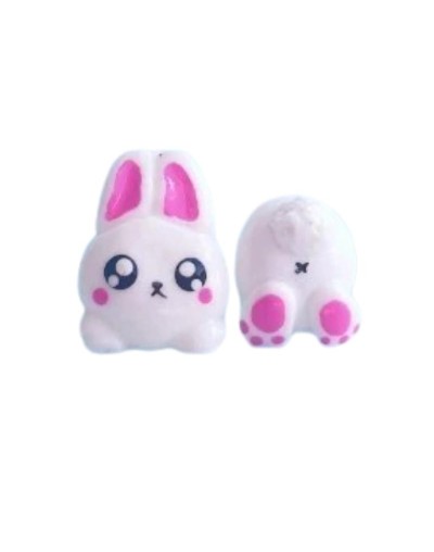 Aretes coneja blanca