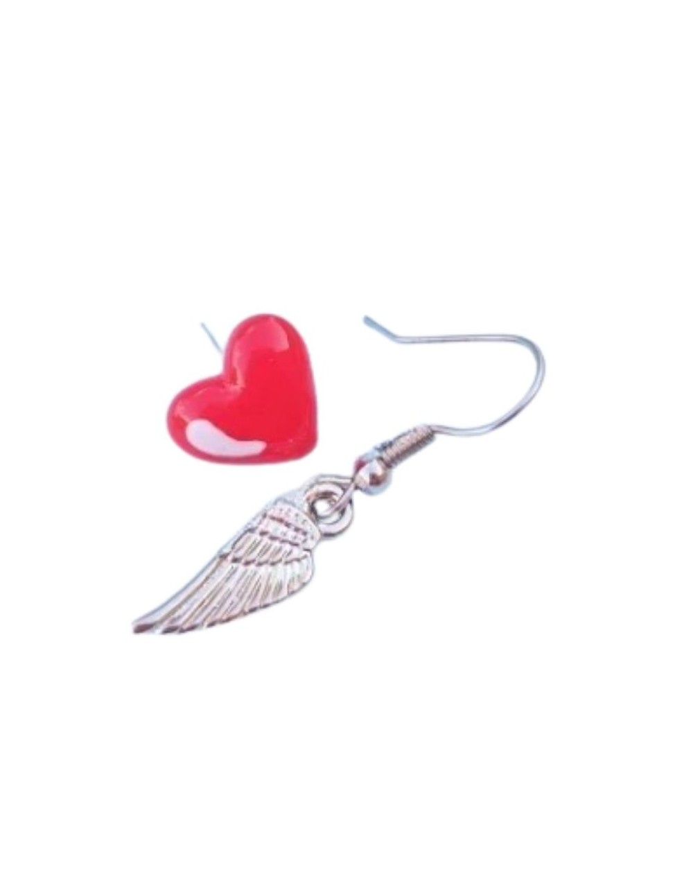 Aretes corazon ala