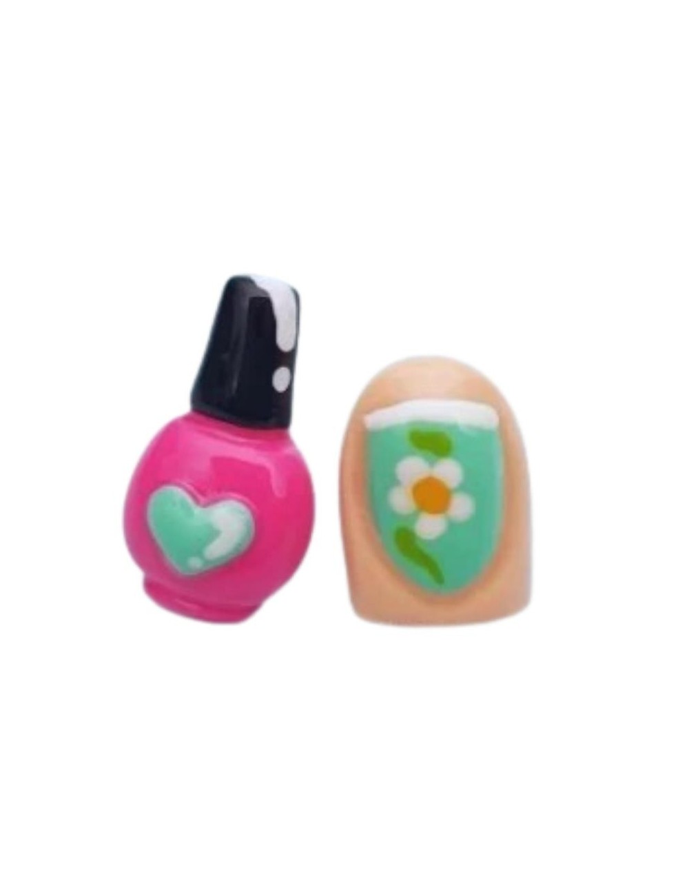 Aretes esmalte dedo