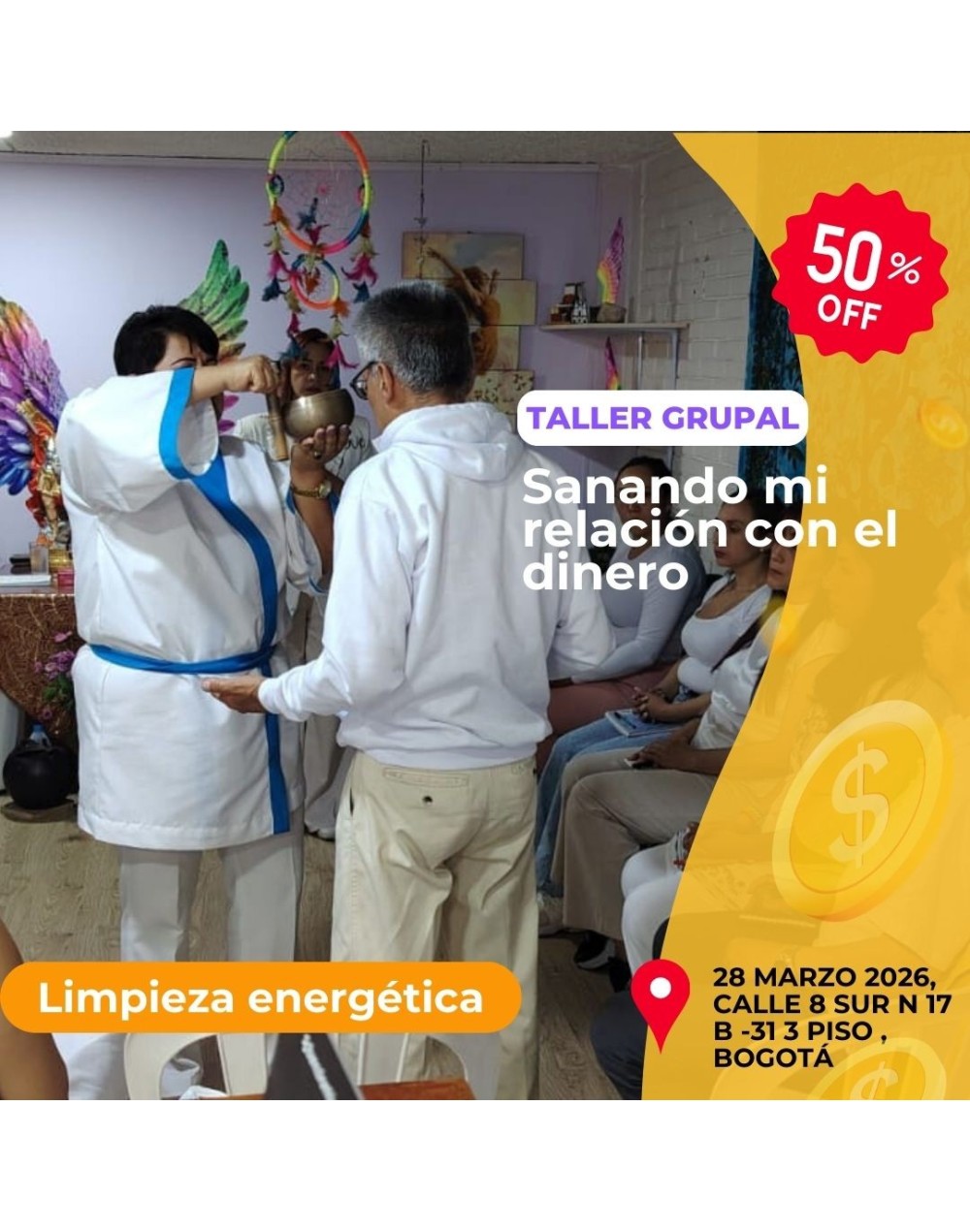 Taller de Abundancia y Limpieza Energética en Bogotá 28 marzo 2026