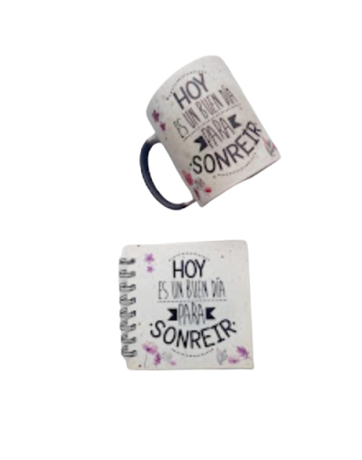 Taza Mágica Personalizada Cuaderno 12x12 – Kit Especial con Empaque