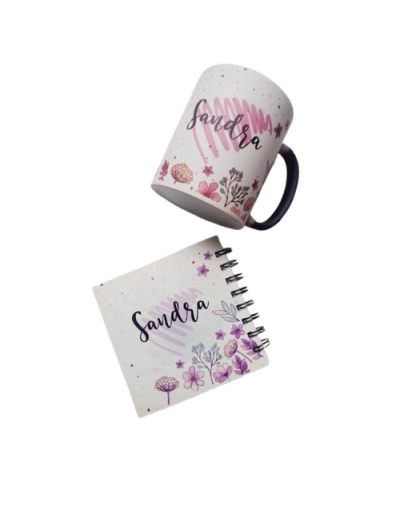 Taza Mágica Personalizada Cuaderno 12x12 – Kit Especial con Empaque