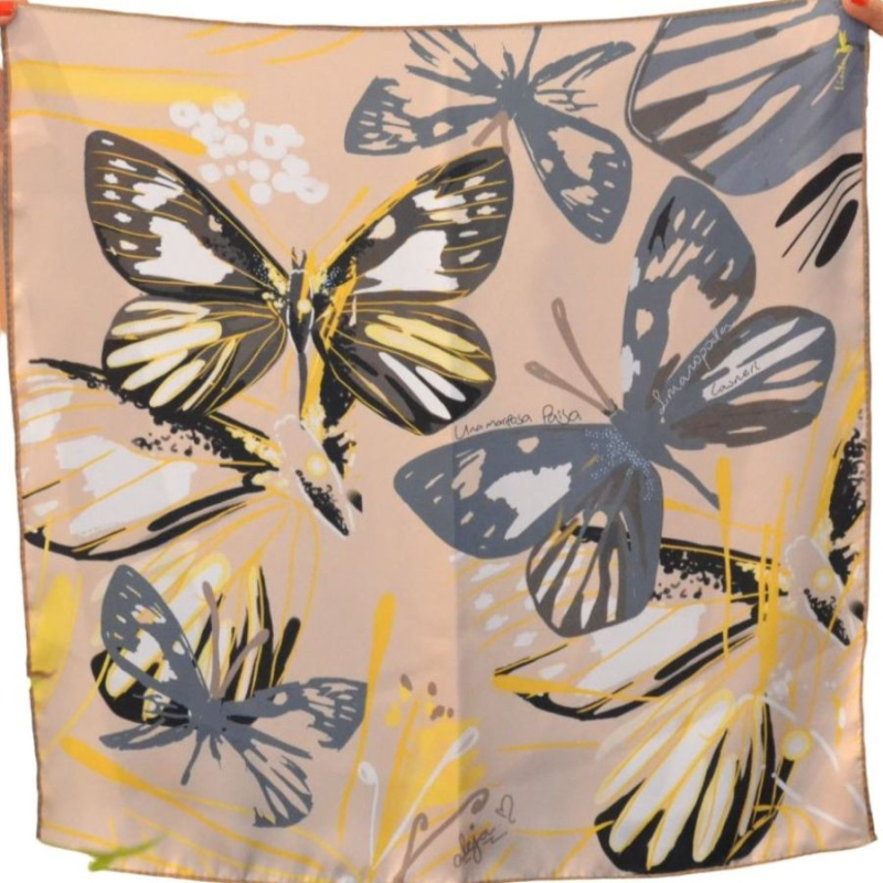 Pañoleta mariposa paisa 90 x 90 cm