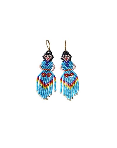 Aretes en Mostacilla Muñequitas Manos Màgica