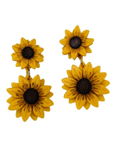 MI DOLCA - Aretes de girasol doble
