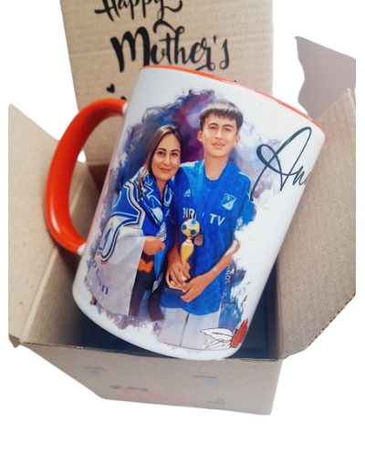 Taza Corporativa Día de la Madre – Ilustración Familiar Personalizada