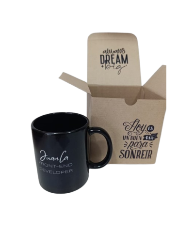 Mug Recuadro Negro 11 oz – Diseño de Impacto Total