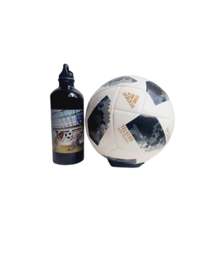 Caramañola Termo Negra 600ml con Recuadro Blanco Personalizable