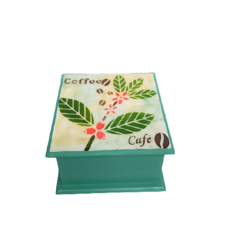 Caja flor del café de colombia