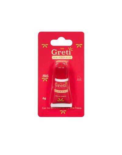 Protector labial de caléndula brillo cereza - greti