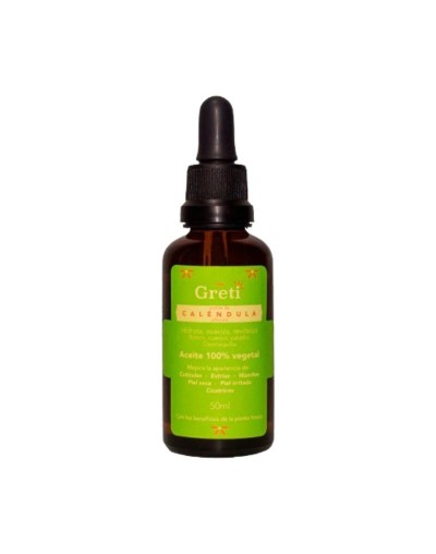 Aceite concentrado de caléndula 50 ml - 100% vegetal - greti 