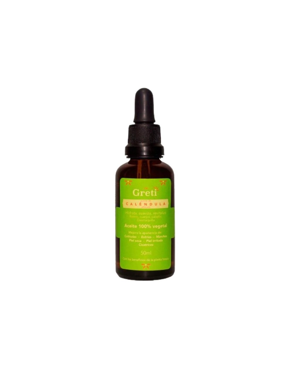 Aceite concentrado de caléndula 50 ml - 100% vegetal - greti 