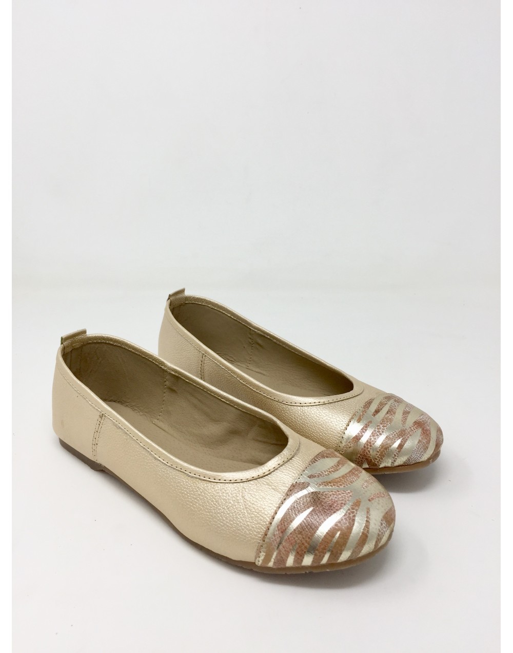Bailarina cuero 19113 zebra peltre x peltre