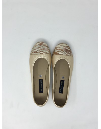 Bailarina cuero 19113 zebra peltre x peltre
