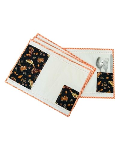 Individuales en Tela  de Algodón Juego 4 unidades