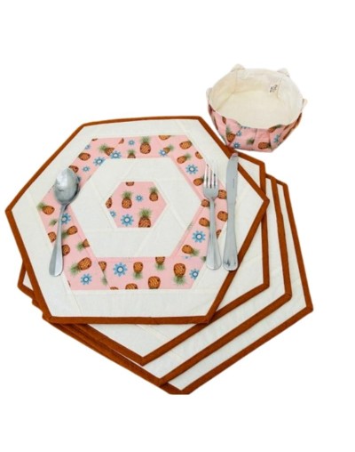 Individuales en Tela  de Algodón - Juego 4 unidades