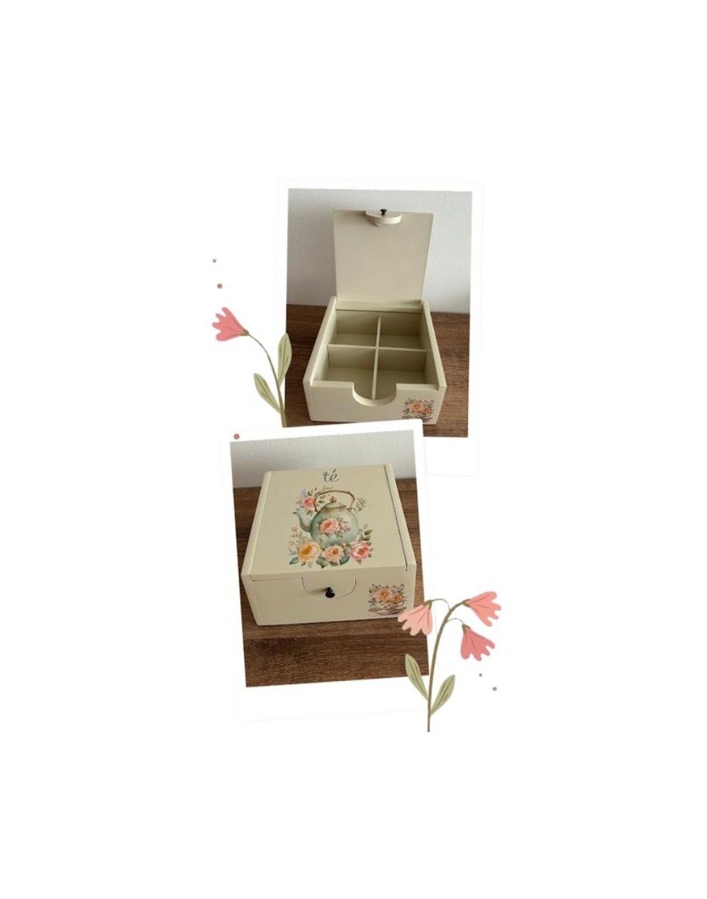 Caja de Té en madera MDF