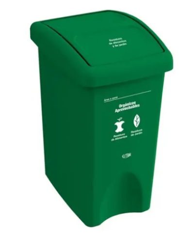 PAPELERA ESTRA DE 35 LITROS TAPA VAIVEN RECUPERADO