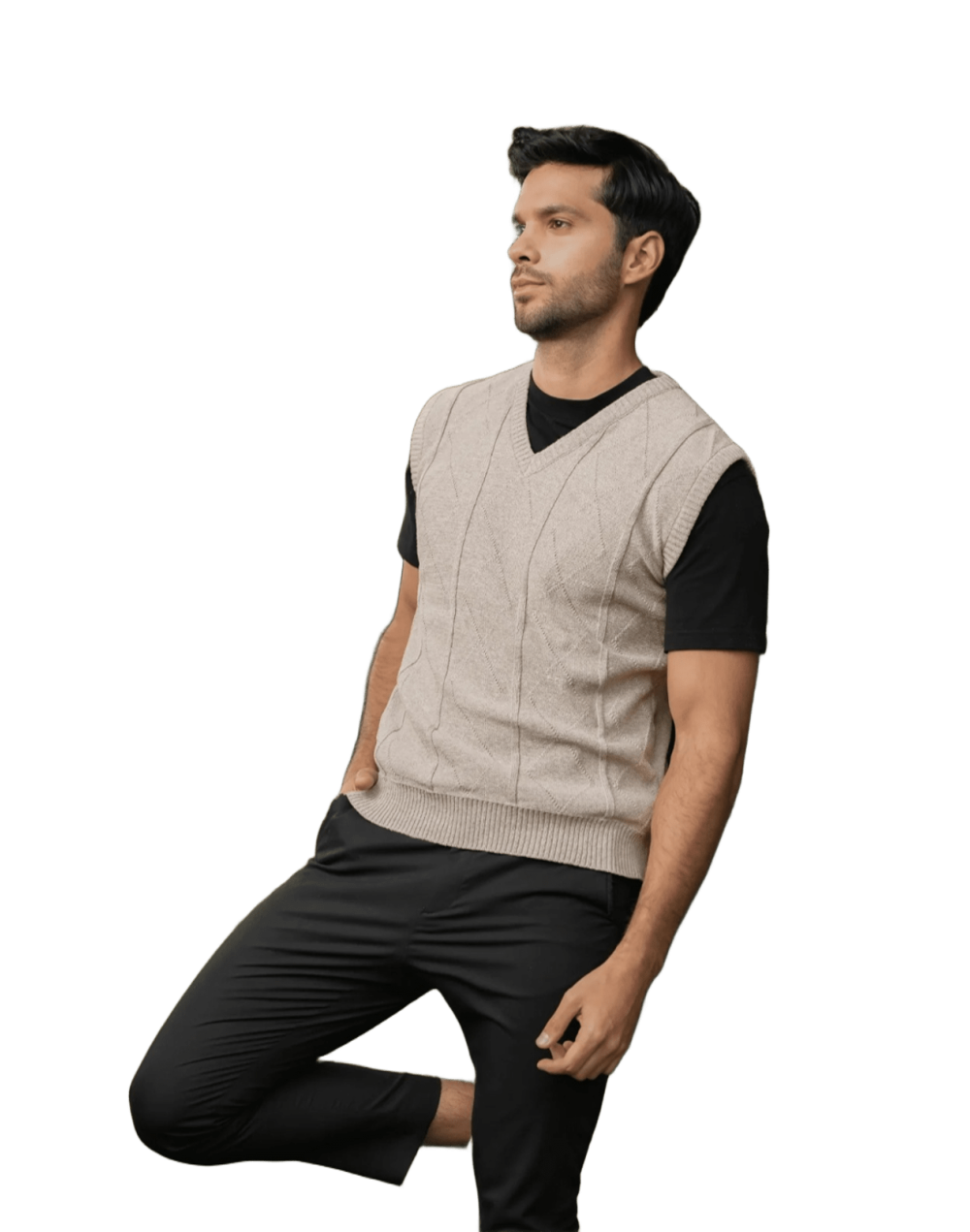 chaleco Rombos para caballero - Tejidos Tota's