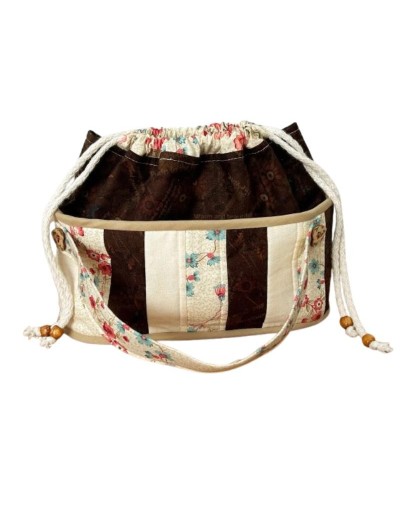 Canasta en Tela de Algodón con Agarraderas