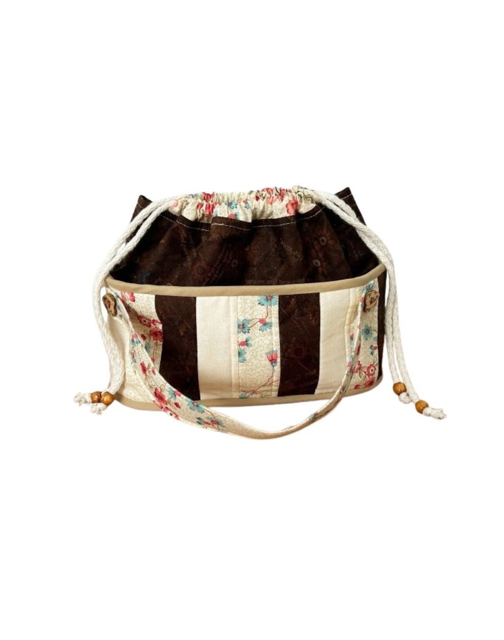 Canasta en Tela de Algodón con Agarraderas