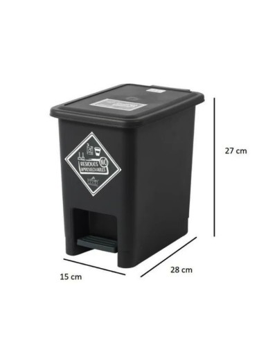 PAPELERA 8 LITROS TAPA PEDAL