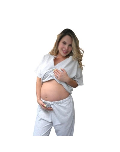 Pijama Waffle Maternidad