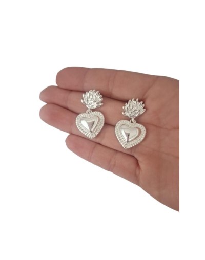 Topo Sagrado Corazón plateado