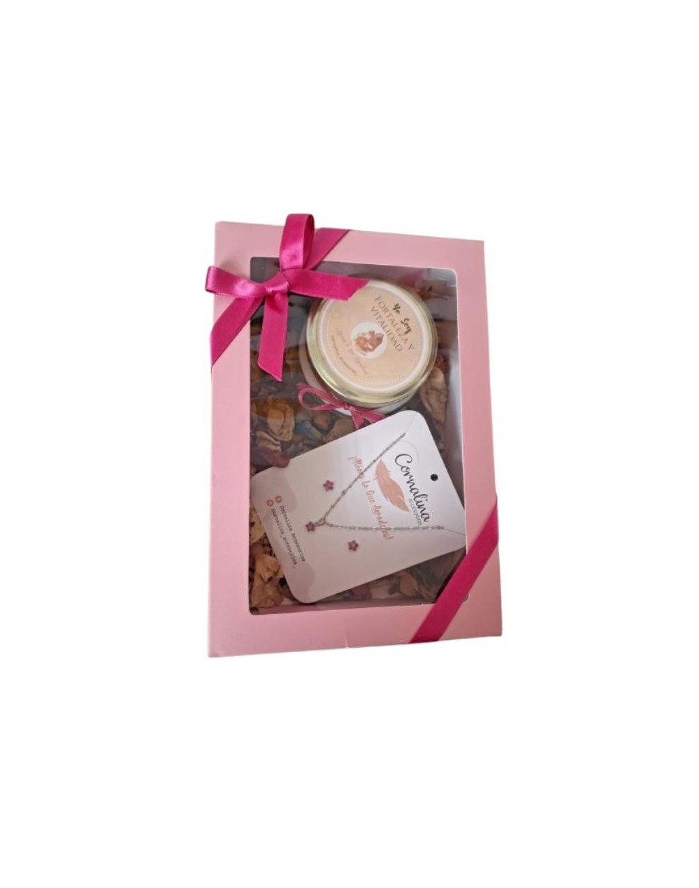 Kit de regalo vela Aromatizada con Cuarzos Cornalina– Ritual Fortaleza