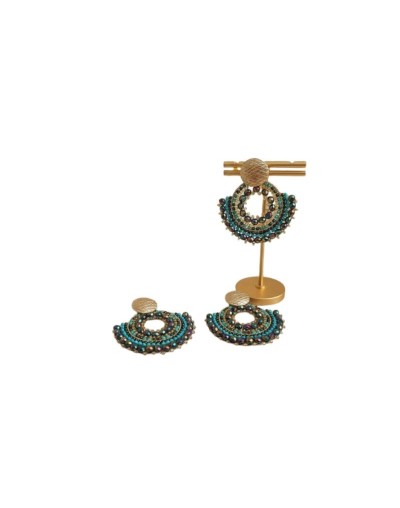 Aretes Turquesa Tejidos
