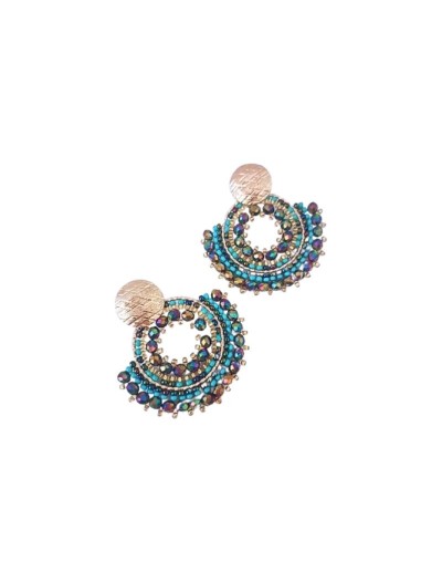 Aretes Turquesa Tejidos