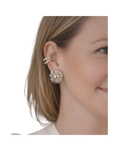 Aretes Tricolor Dorado