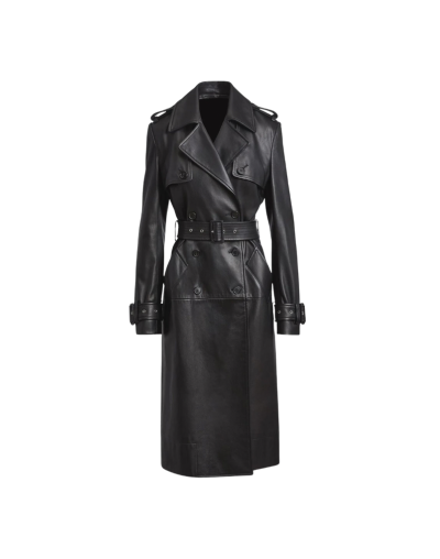  Leather Trench Coat 