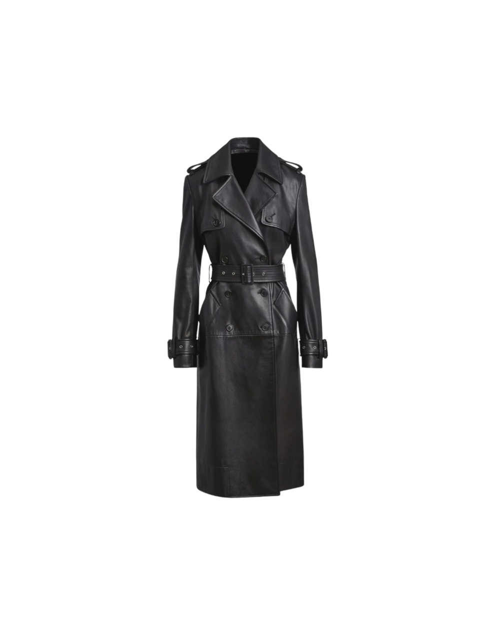  Leather Trench Coat 