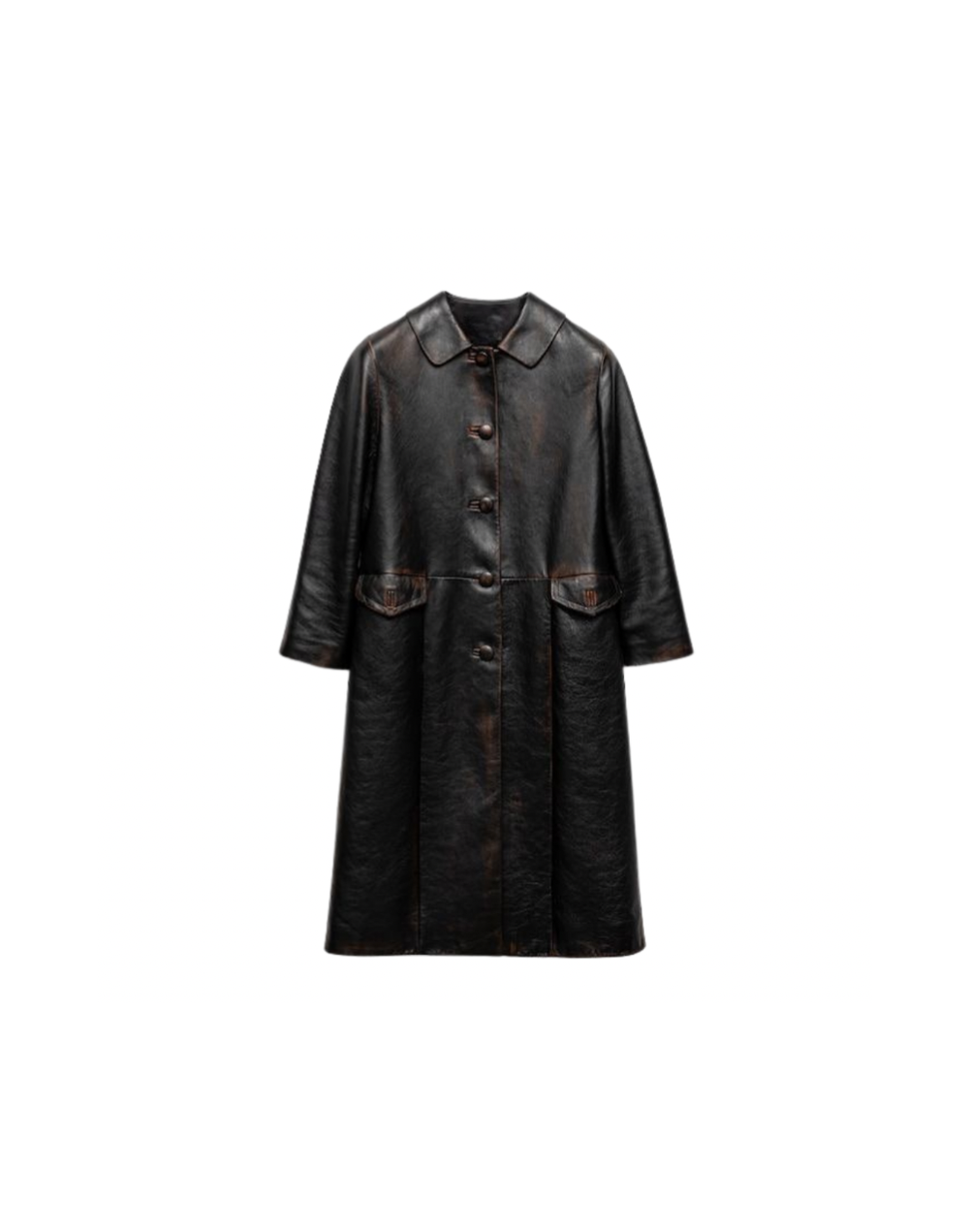 Leather Trench Coat 