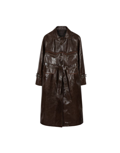 Leather Trench Coat 