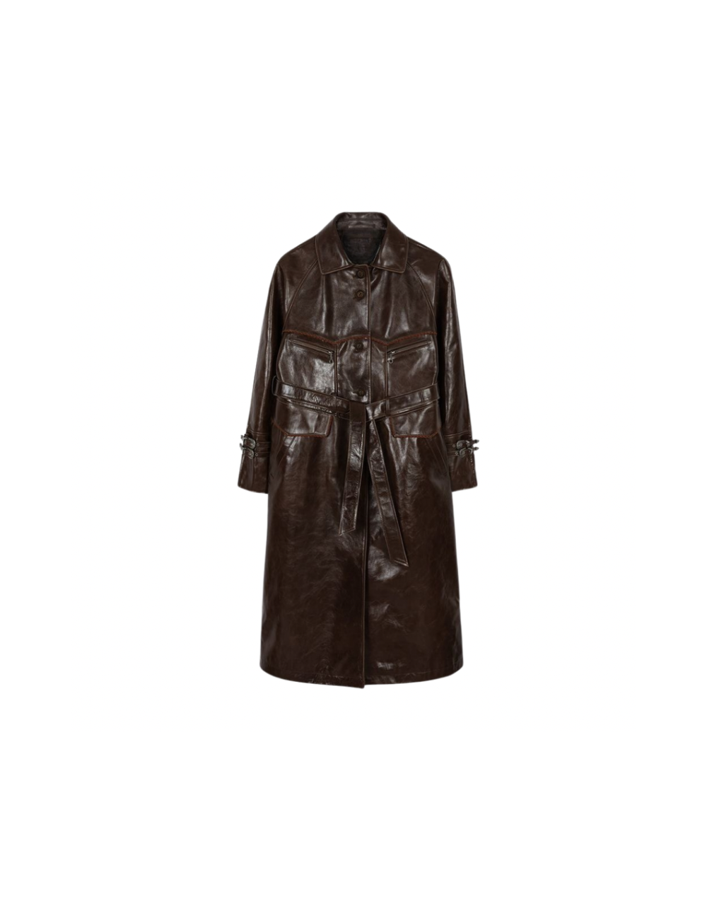 Leather Trench Coat 