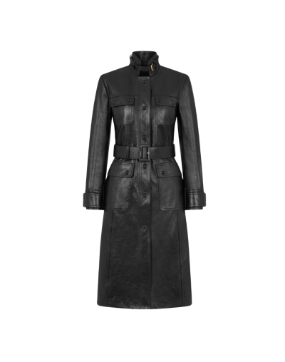Leather Trench Coat 