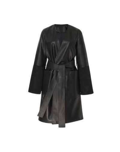 Leather Trench Coat 