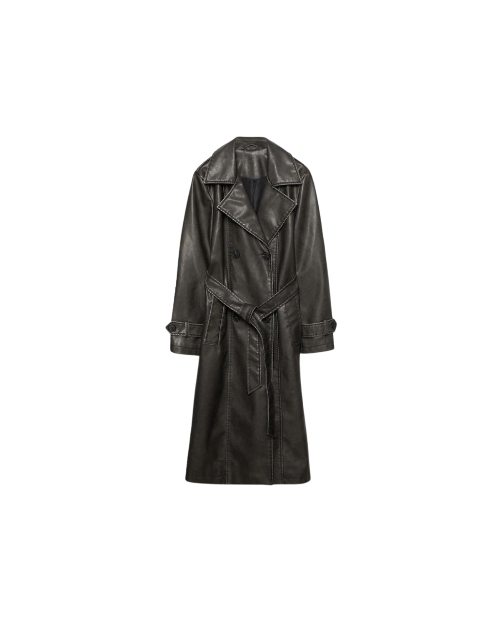 Leather Trench Coat 